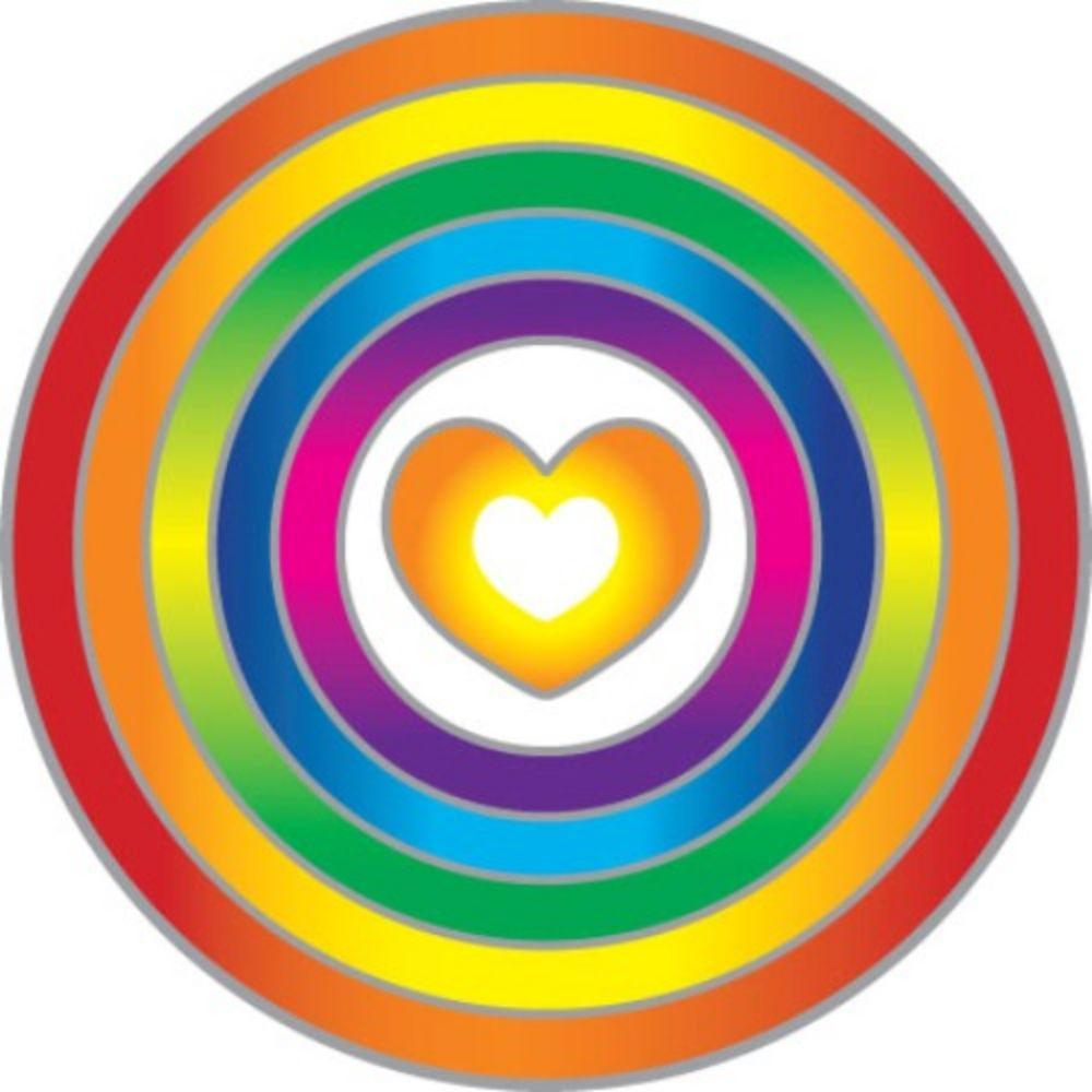 Sunseal Rainbow Heart 14cm Window Sticker