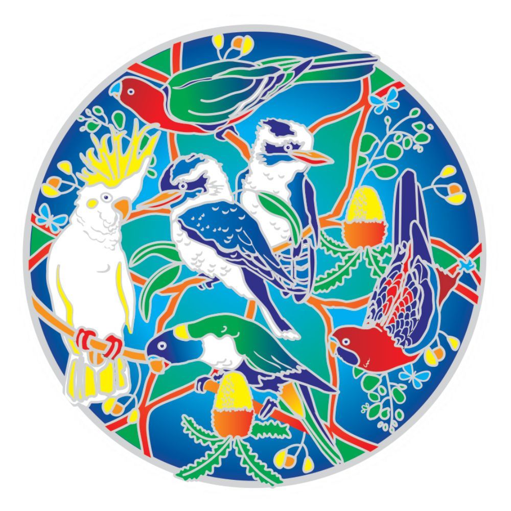 Sunseal Birds of Australia 14cm Window Sticker