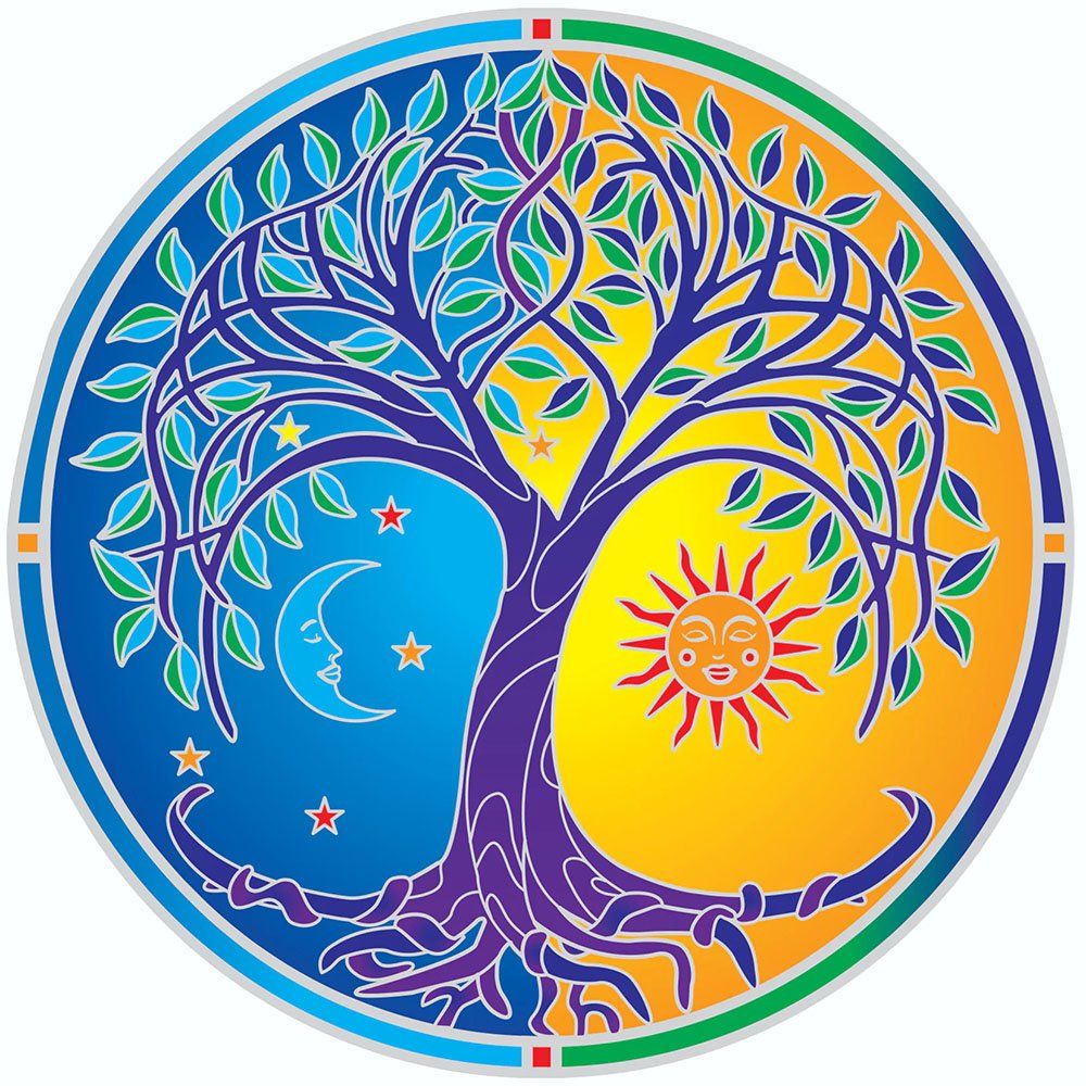 Sunseal Celestial Tree of Life Mandala Window Sticker