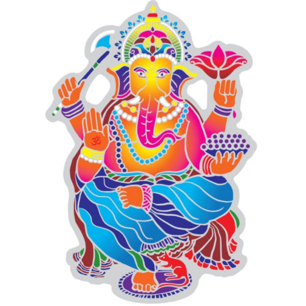 Suncatcher Dancing Ganesha Window Sticker