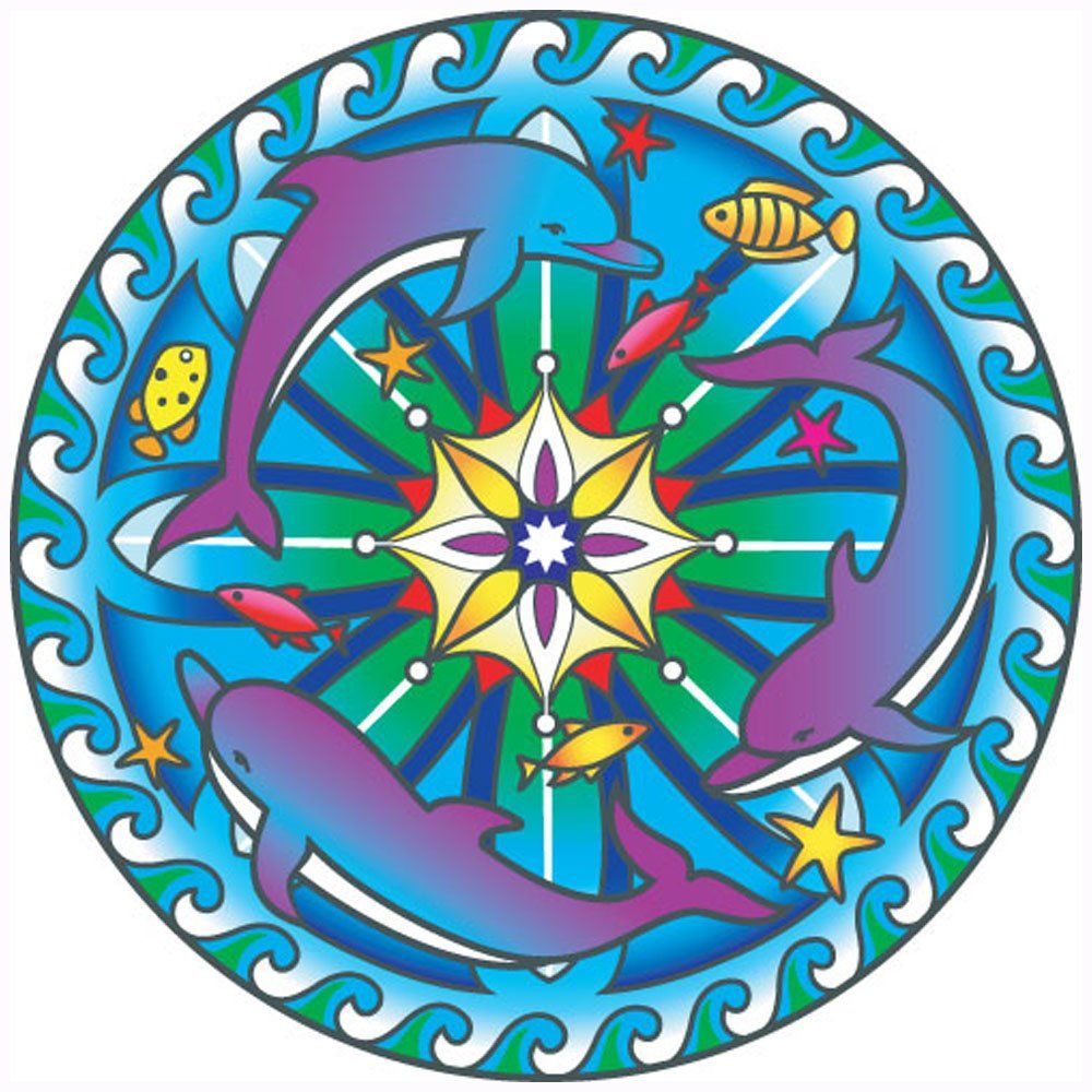 Sunseal Dolphin Dance 14cm Window Sticker