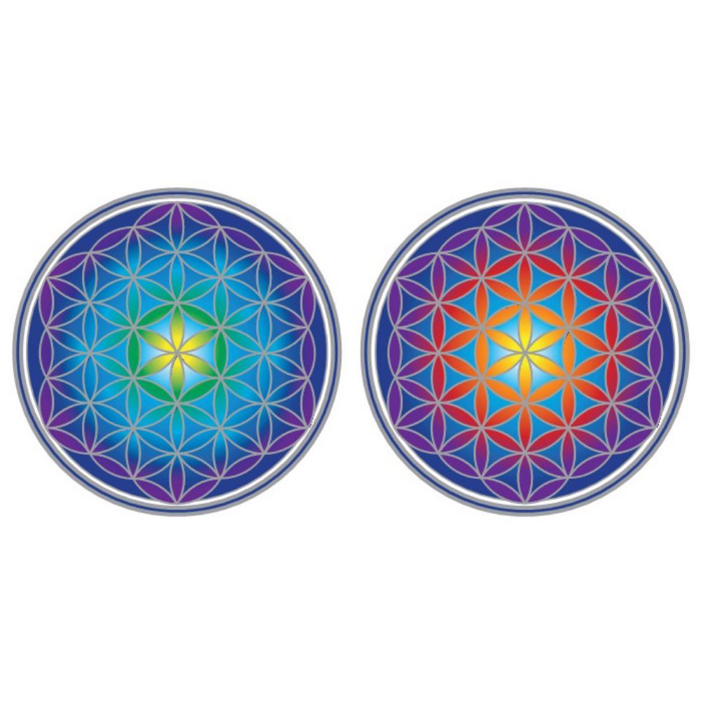 Sunlight Flower of Life Mandala 6cm Window Sticker
