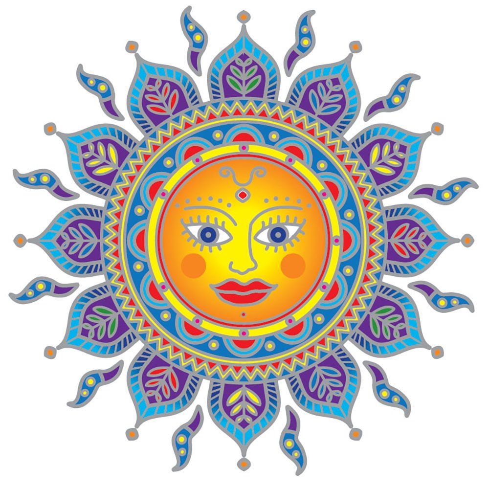 Sunseal Golden Sun 14cm Window Sticker