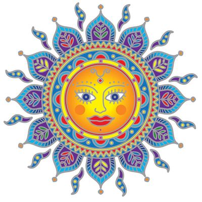 Sunseal Golden Sun 14cm Window Sticker