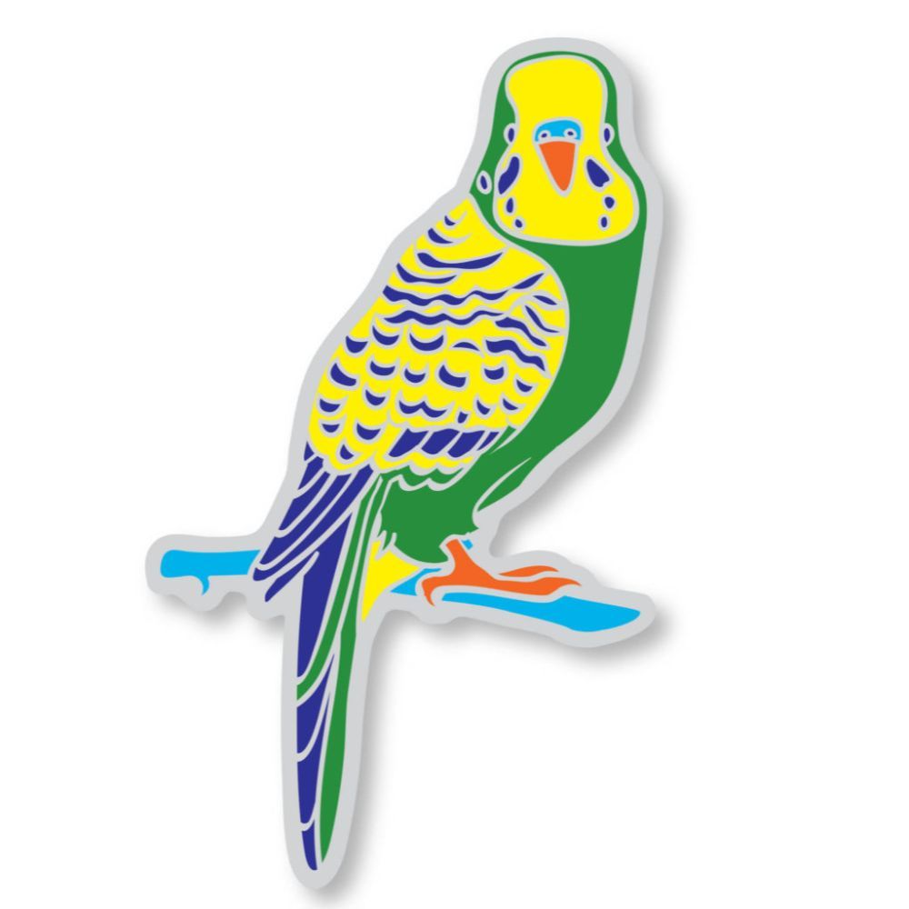 Suncatcher Green Budgerigar Window Sticker