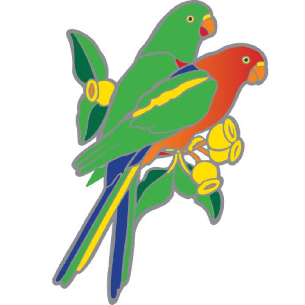 Suncatcher King Parrot Window Sticker