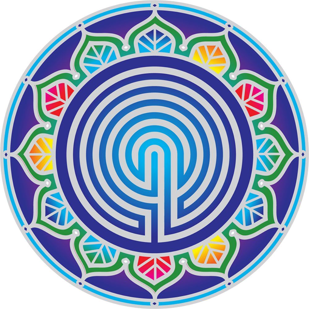 Sunseal Labyrinth Mandala 14cm Window Sticker