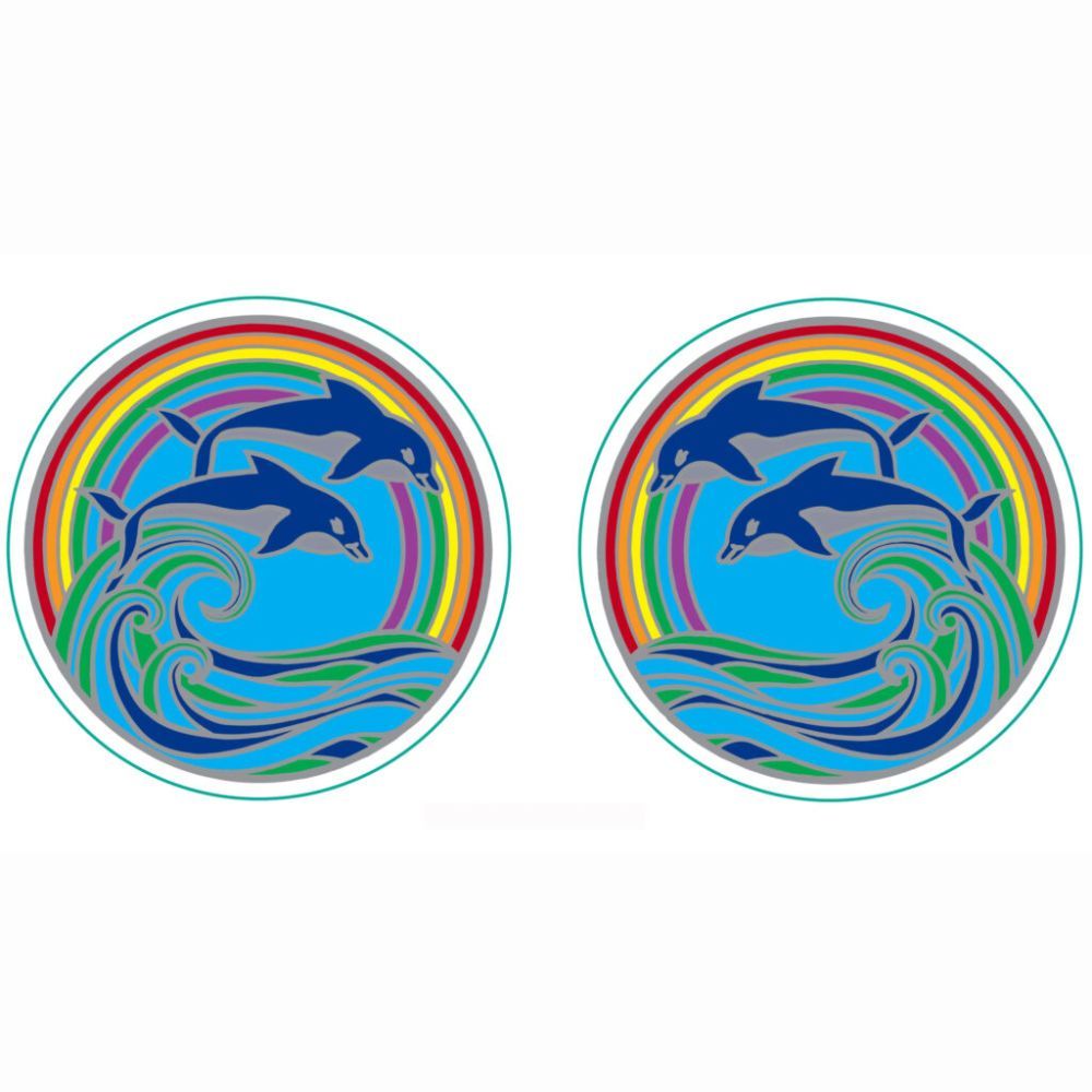 Sunlight Little Dolphins 6cm Window Sticker