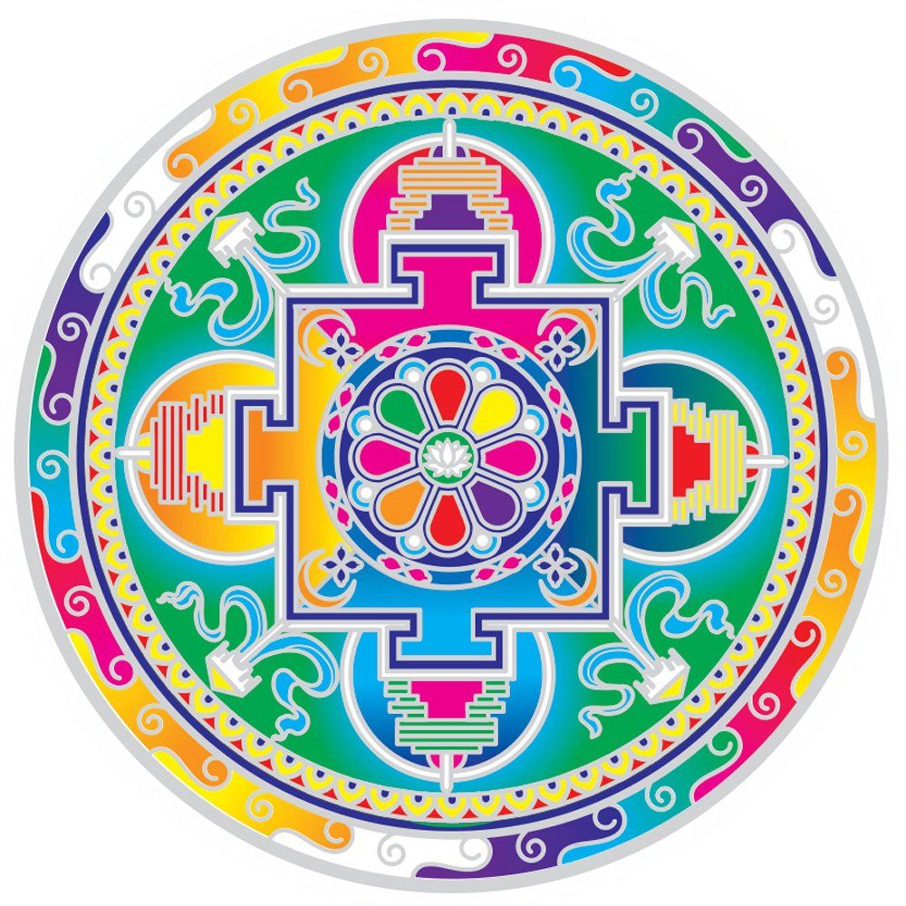 Sunseal Mandala of Compassion 14cm Window Sticker