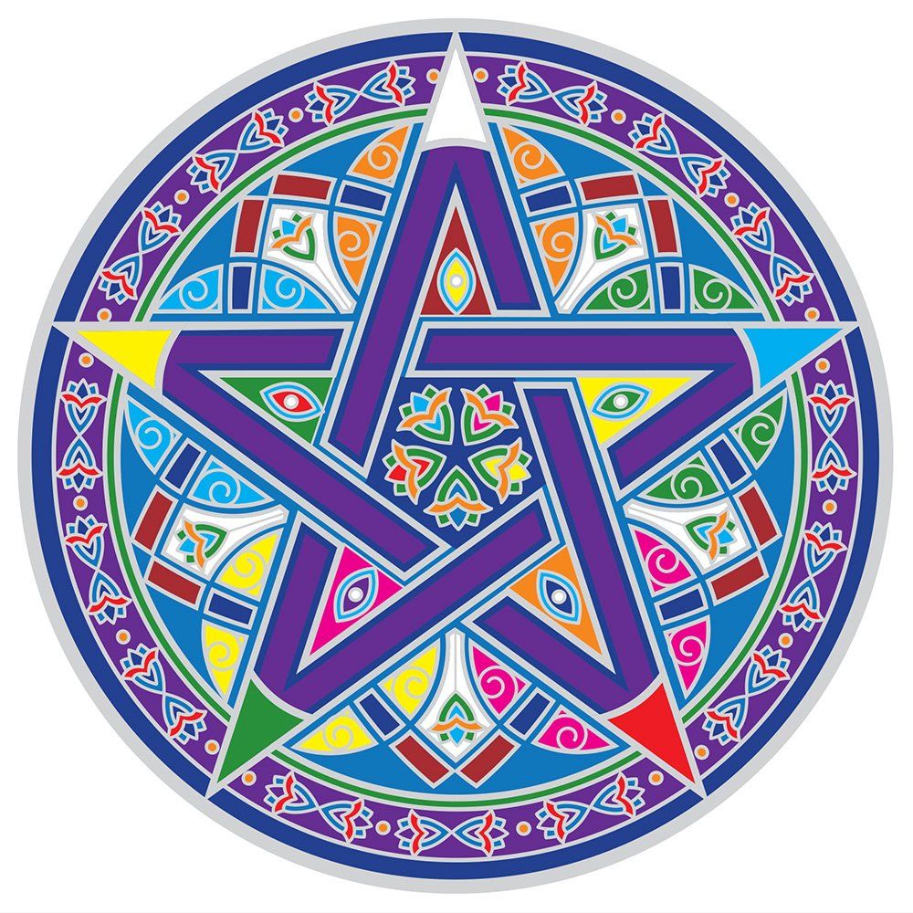 Sunseal Mystical Pentacle Mandala 14cm Window Sticker