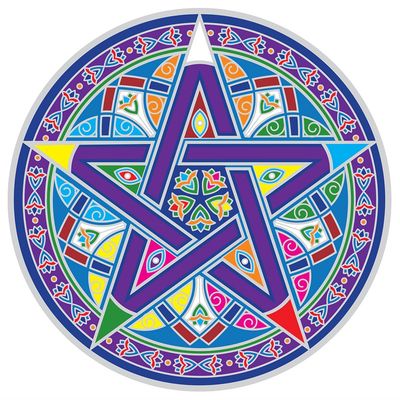 Sunseal Mystical Pentacle Mandala 14cm Window Sticker
