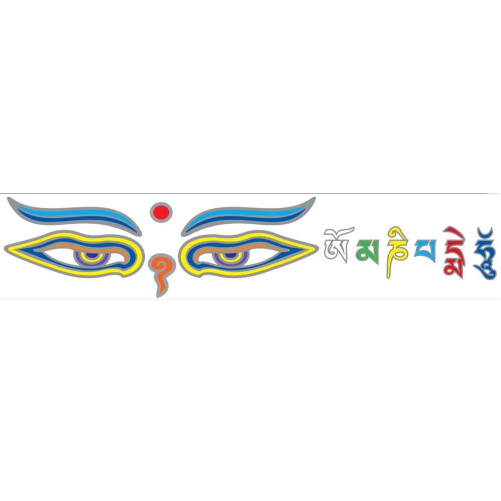 Sunstrip Om Mani Padme Hum 28cm Window Sticker