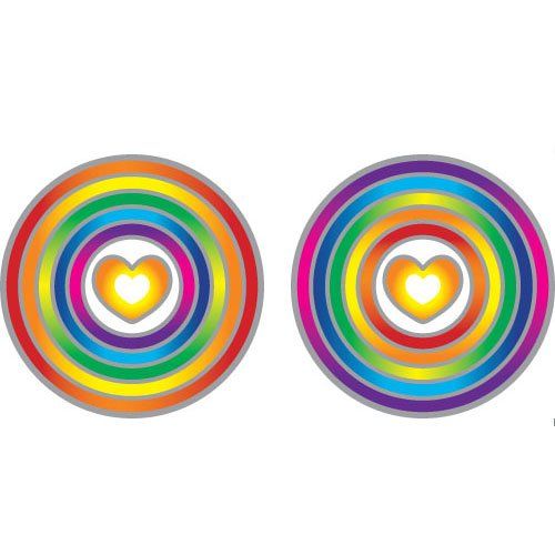 Sunlight Rainbow Heart 6cm Window Sticker