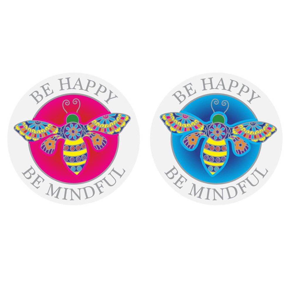Sunlight Bee Happy 6cm Window Sticker