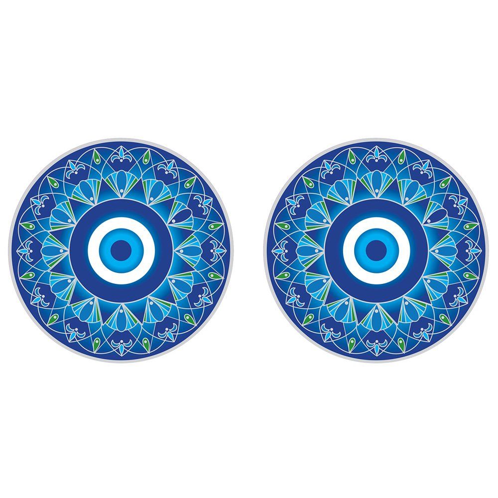 Sunlight Blue Eye Mandala 6cm Window Sticker