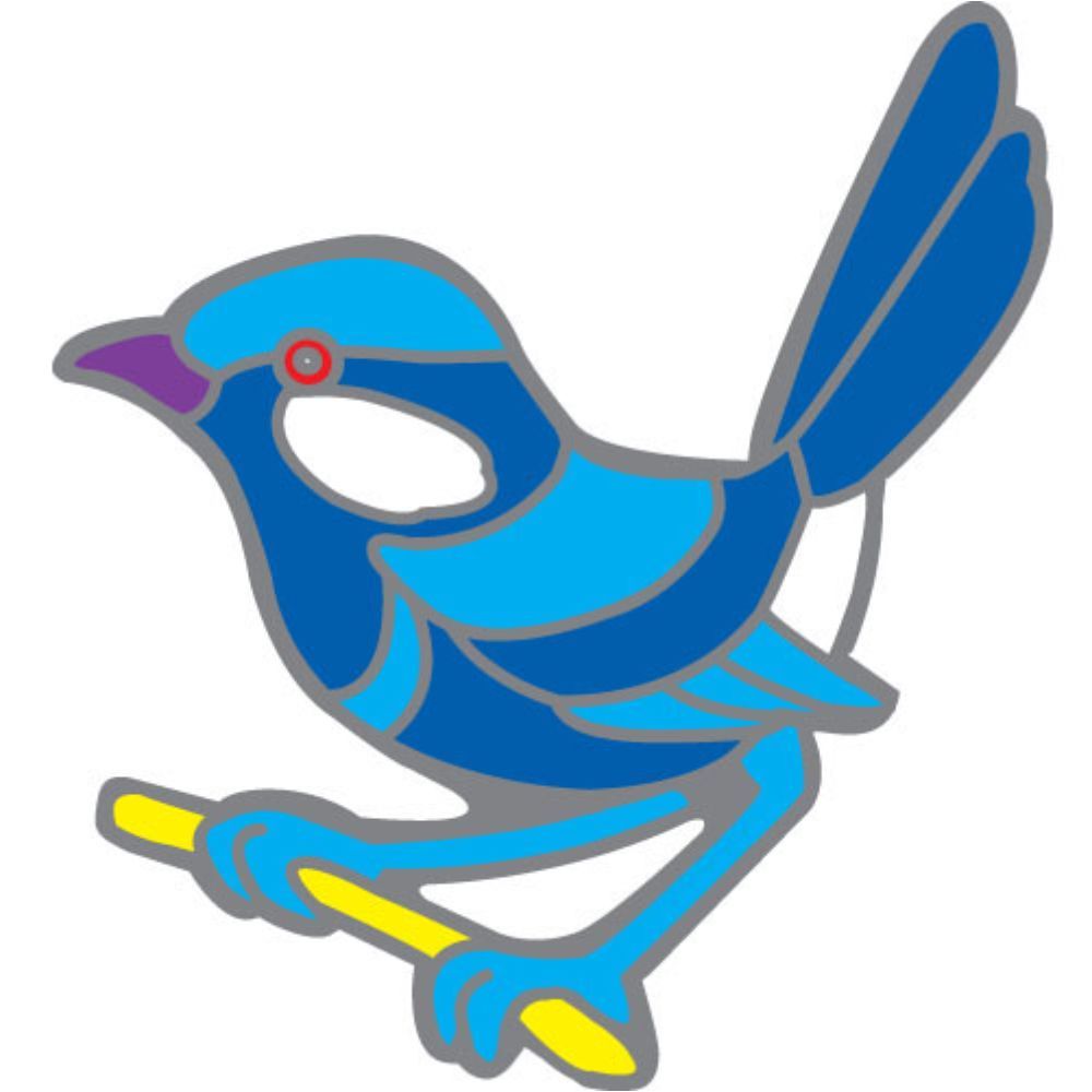Suncatcher Blue Wren Window Sticker