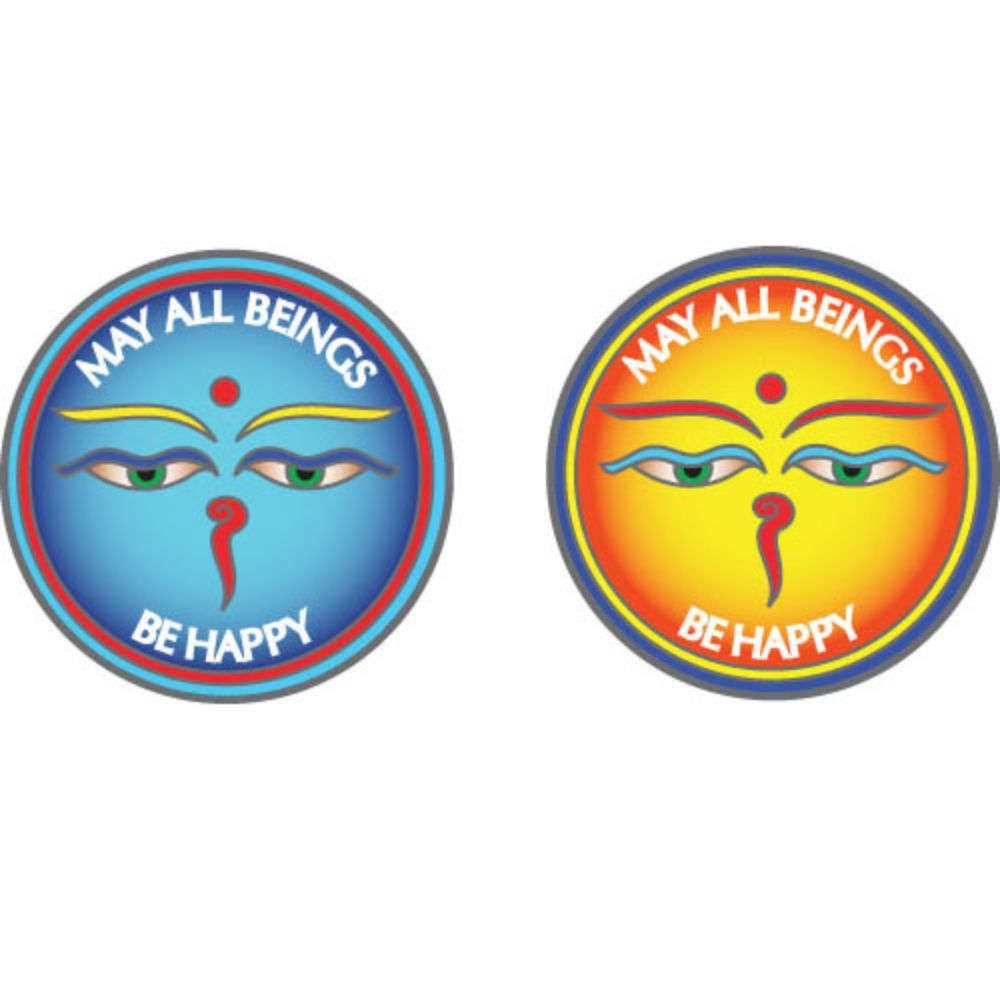 Sunlight Buddha Blessing 6cm Window Sticker