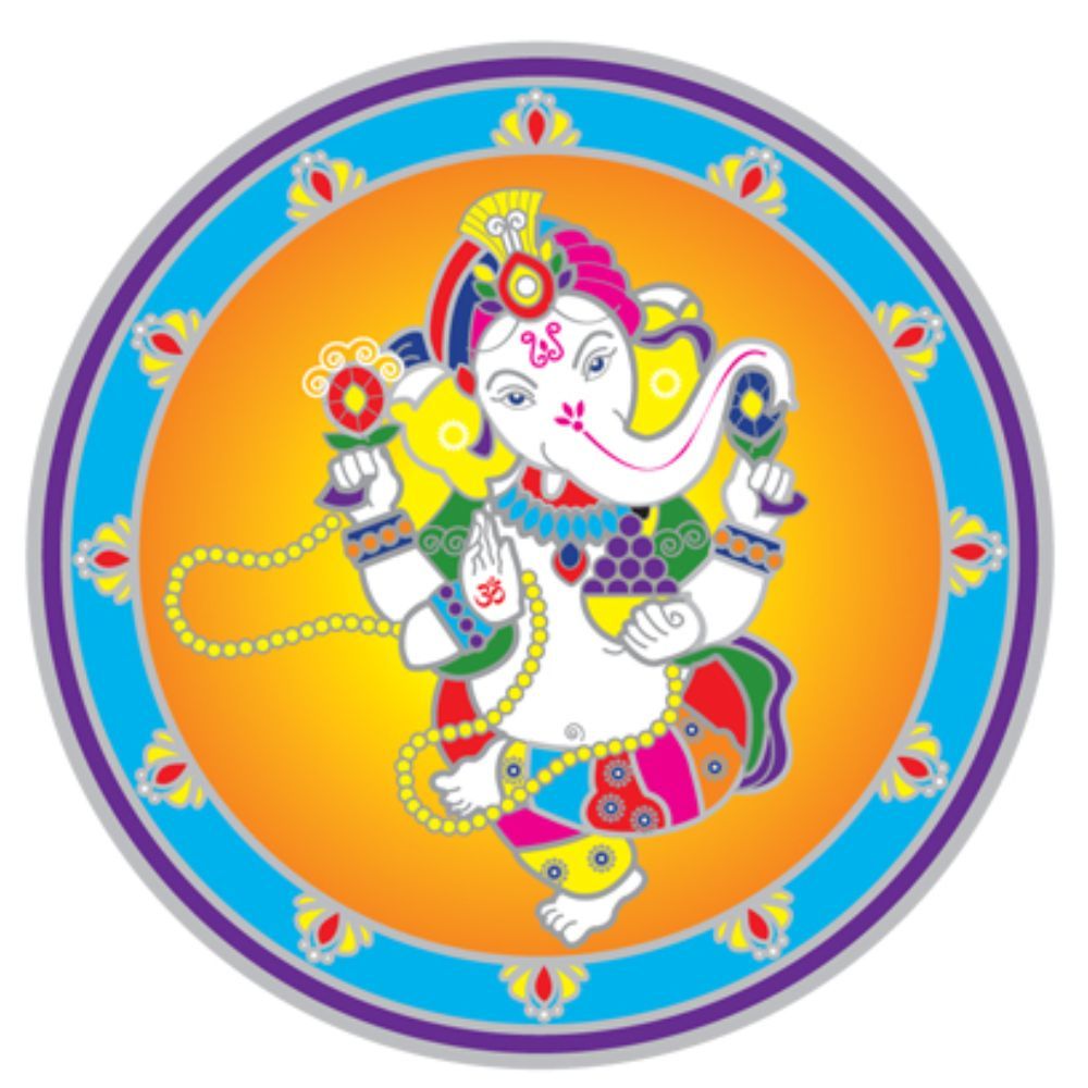 Sunseal Dancing Ganesh 14cm Window Sticker