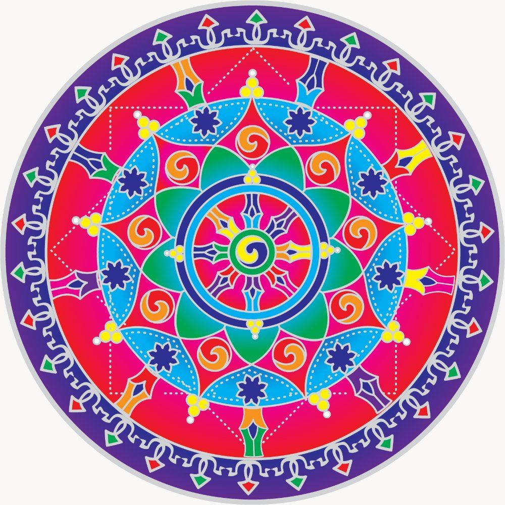 Sunseal Dhaarma Mandala Window Sticker