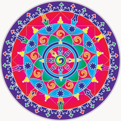 Sunseal Dhaarma Mandala Window Sticker