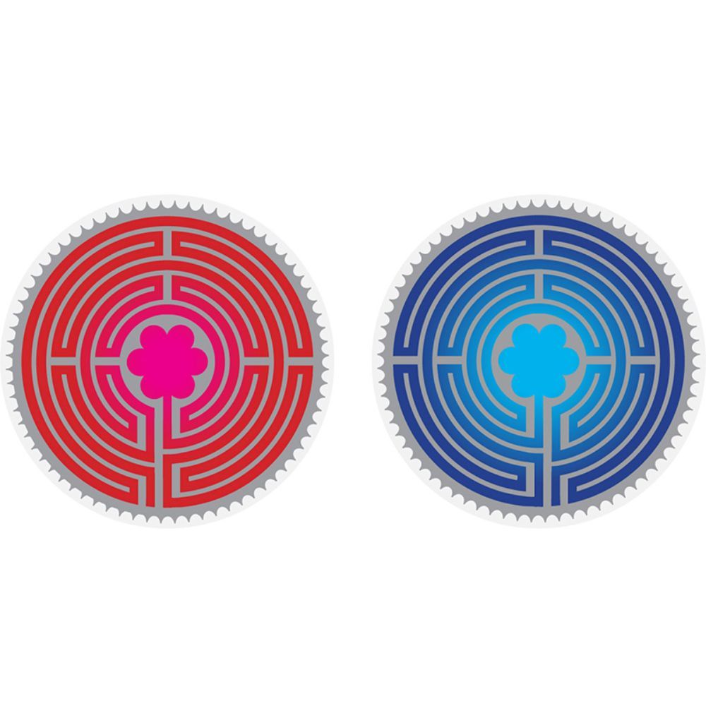 Sunlight Labyrinth Mandala 6cm Window Sticker