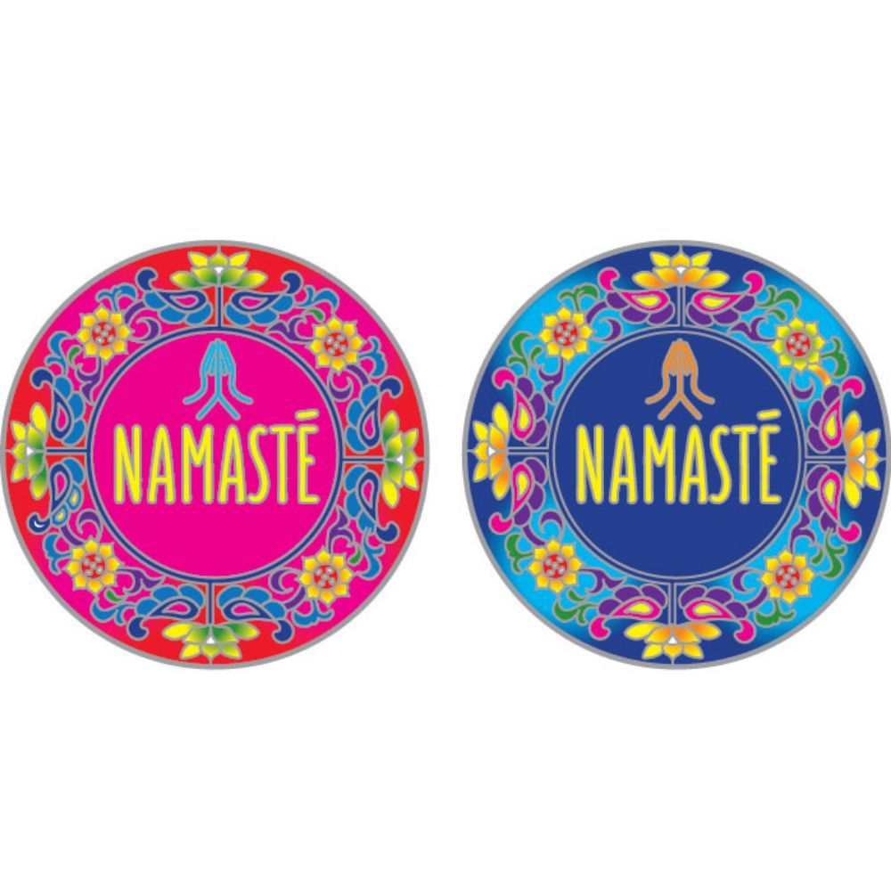 Sunlight Namaste Mandala 6cm Window Sticker
