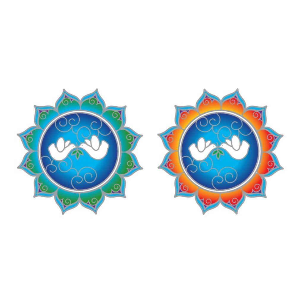 Sunlight Peace Mandala 6cm Window Sticker