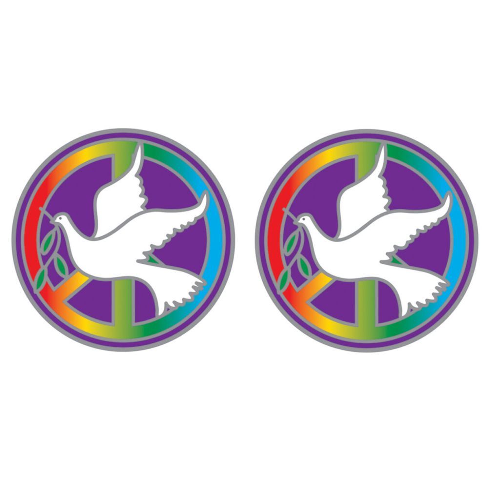 Sunlight Peace Dove 6cm Window Sticker