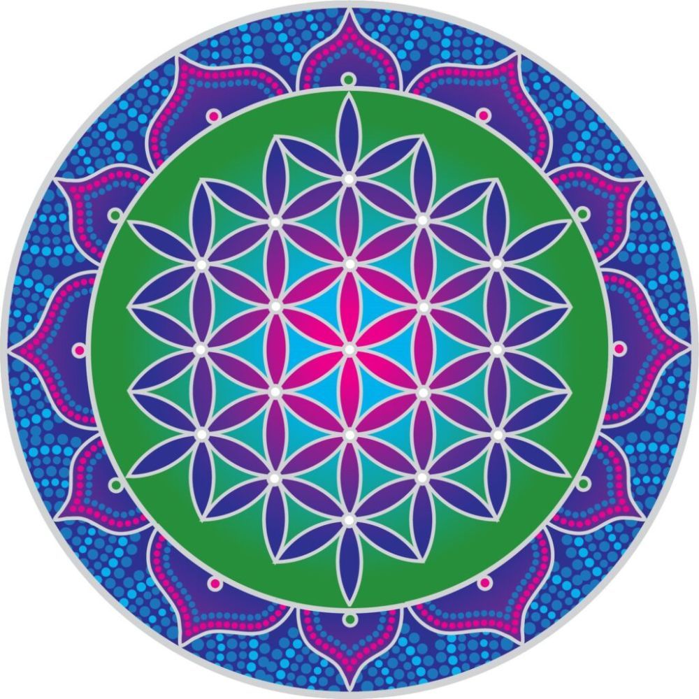 Sunseal Sacred Flower of Life 14cm Window Sticker