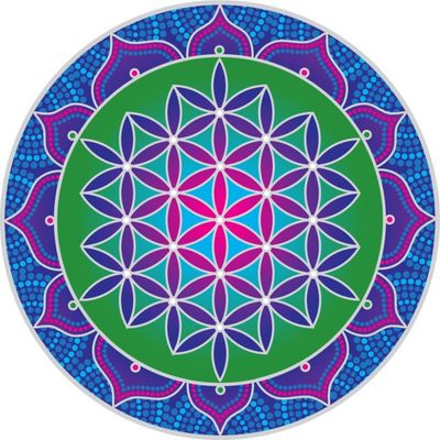 Sunseal Sacred Flower of Life 14cm Window Sticker