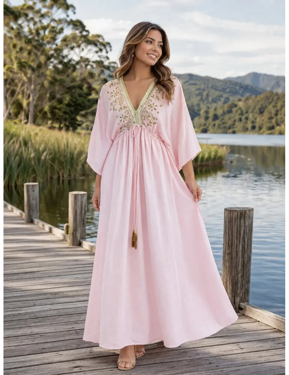 Thread Adjustable Maxi Dress - BB81