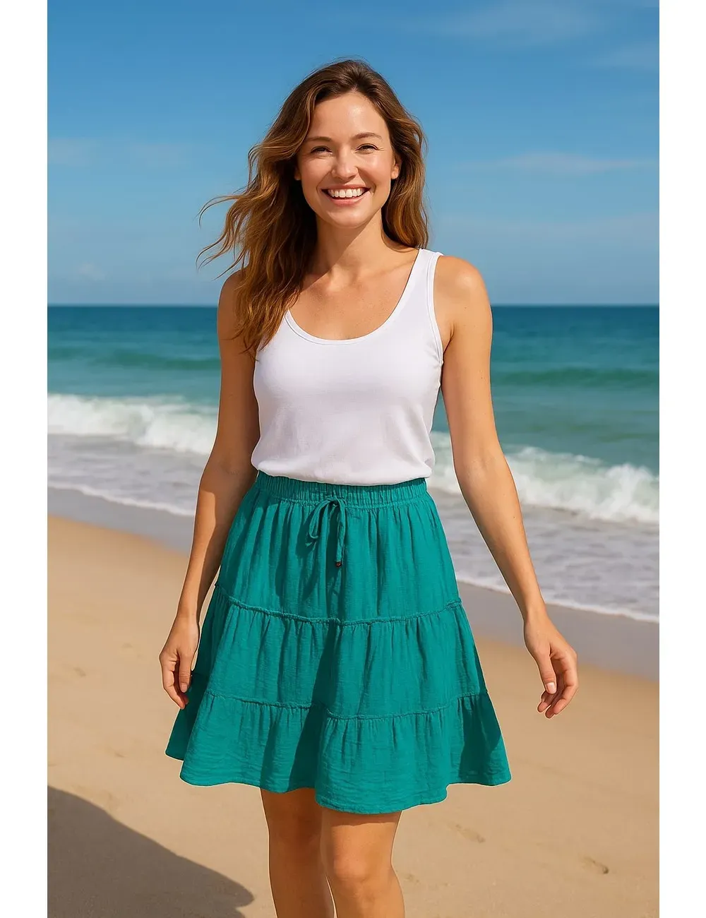 Double Layered Cotton Skirt