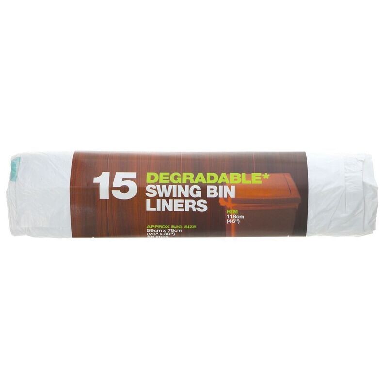 15 degradable swing bin liners