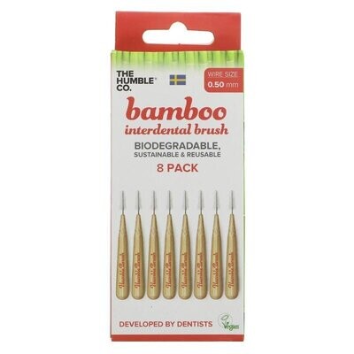 Bamboo Interdental Brushes (Red 0.50mm)