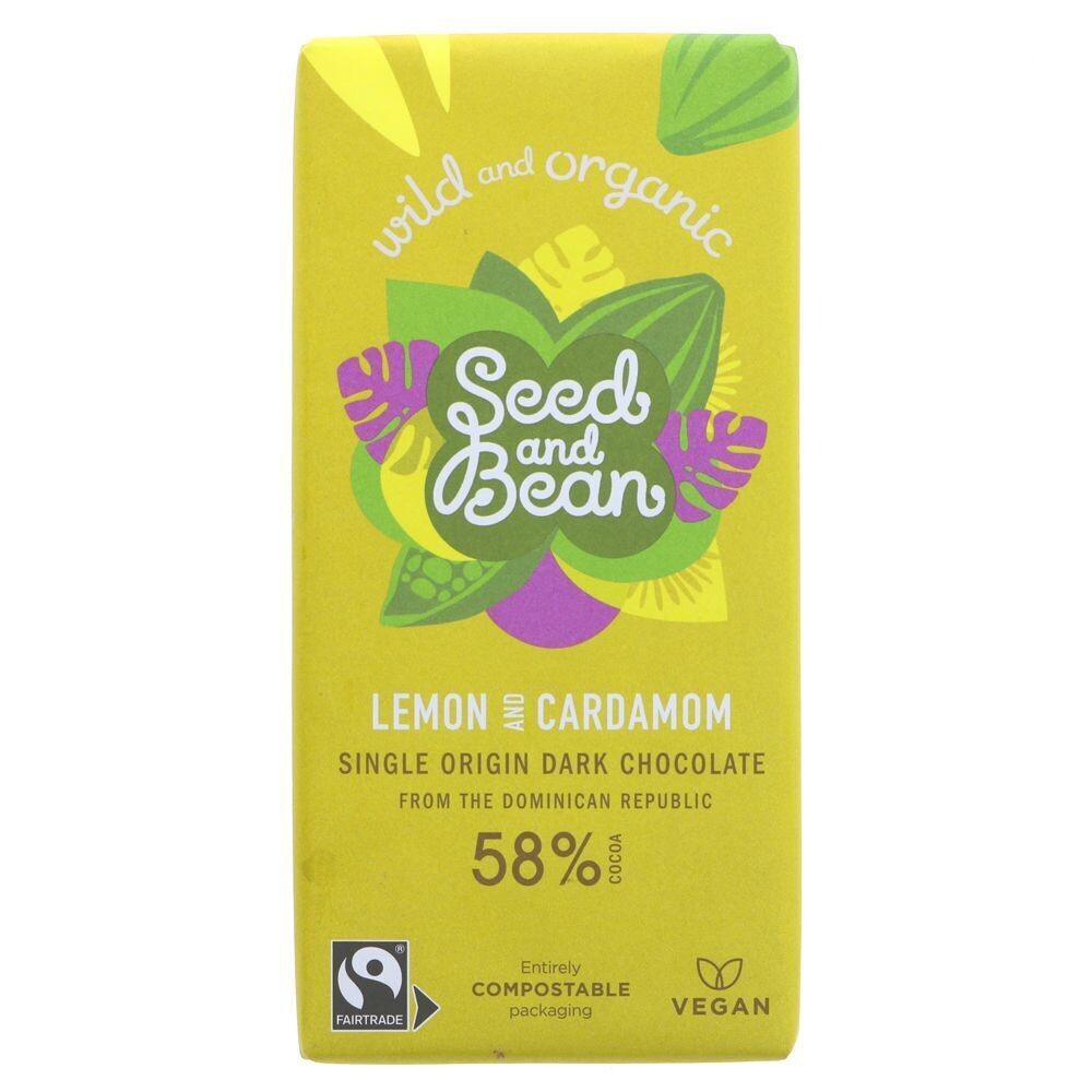 Seed &amp; Bean Lemon &amp; Cardamom Chocolate Bar
