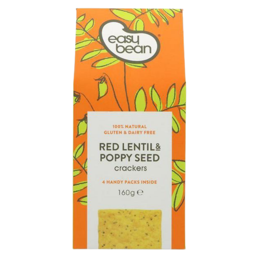 Red Lentil &amp; Poppy Seed Crackers