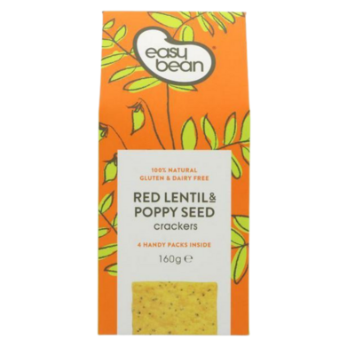 Red Lentil &amp; Poppy Seed Crackers