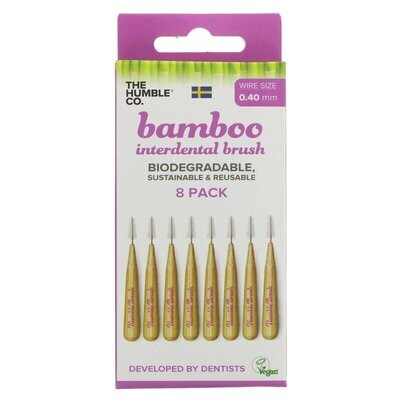 Bamboo Interdental Brushes (Pink 0.40mm)