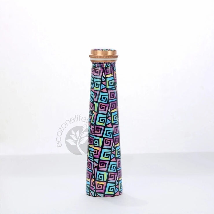 Copper Tower Water Bottle Zig Zag Pattern