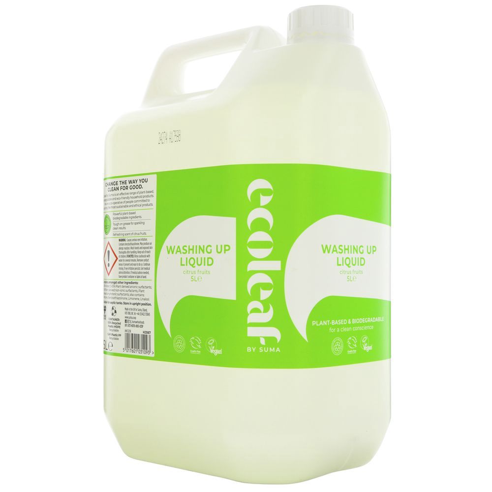 Ecoleaf Citrus Washing Up Liquid - 5 litres