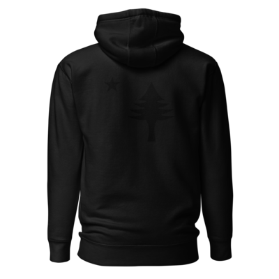 Maine Tribute Hoodie | 
Premium Embroidered Black