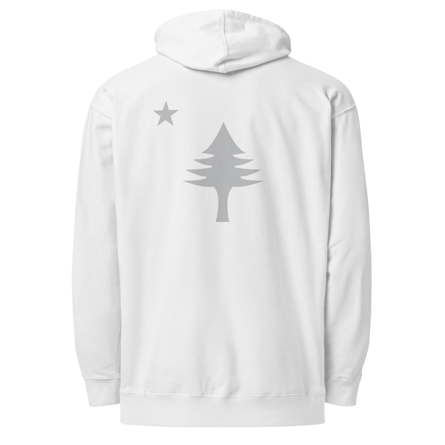 Maine Tribute Hoodie | Premium Embroidered White