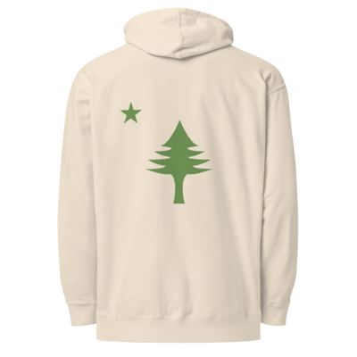 Maine Tribute Hoodie | Premium Embroidered Bone