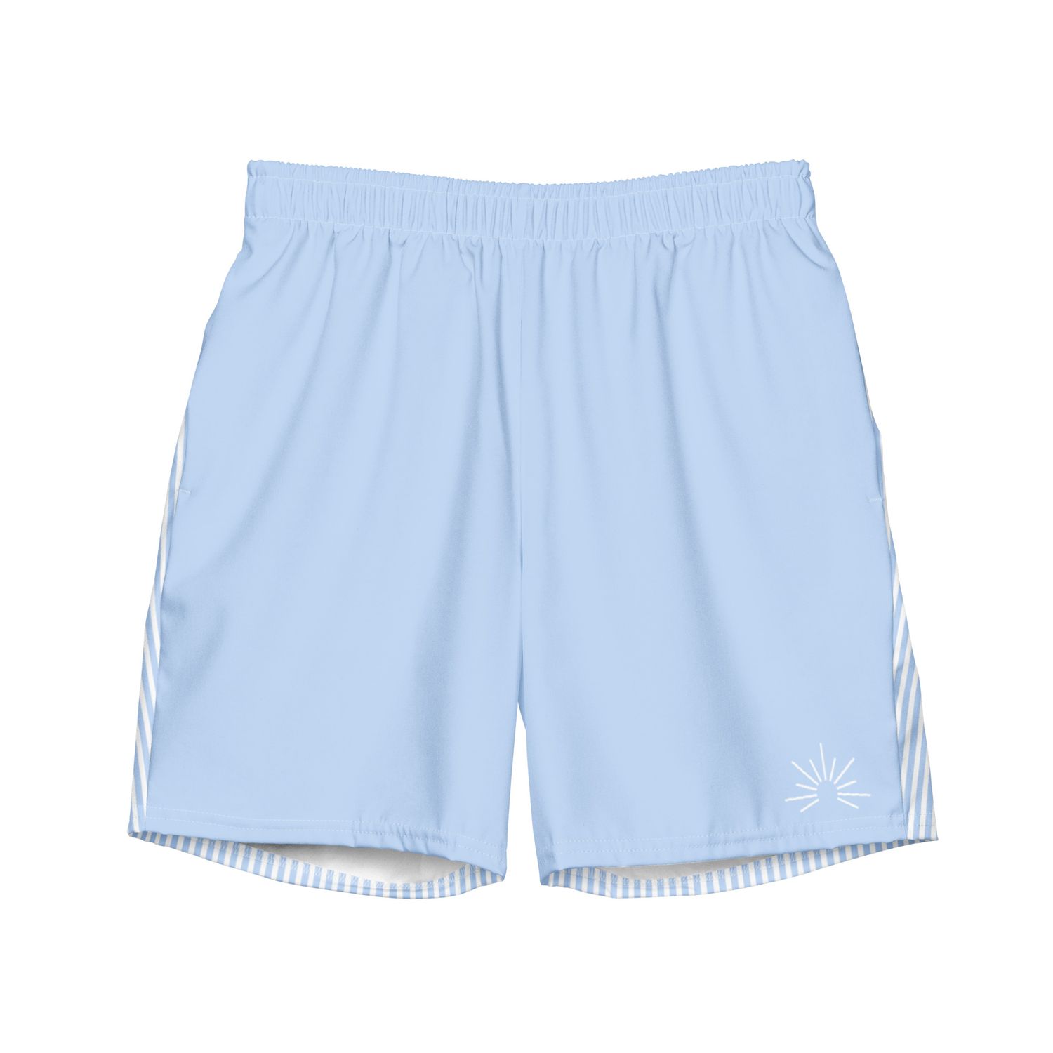 Sunrise Swim Trunks | Hawkes Blue Seersucker