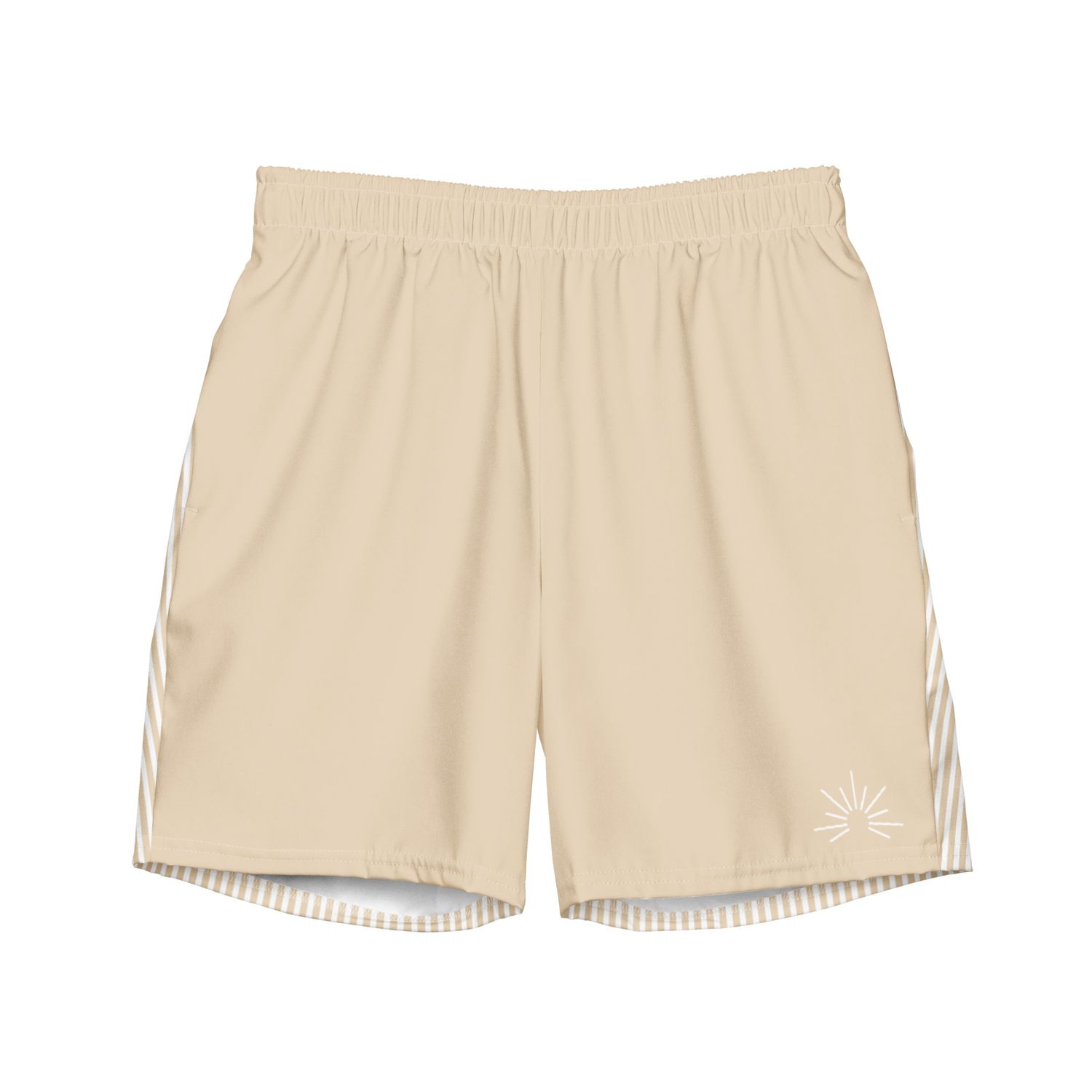 Sunrise Swim Trunks | Champagne Seersucker