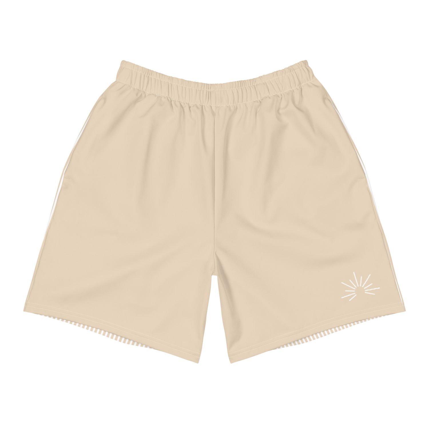 Sunrise Athletic Shorts | Champagne Seersucker