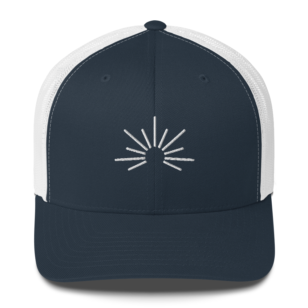 Sunrise Trucker Hat | Navy &amp; White