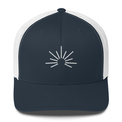 Sunrise Trucker Hat | Navy & White