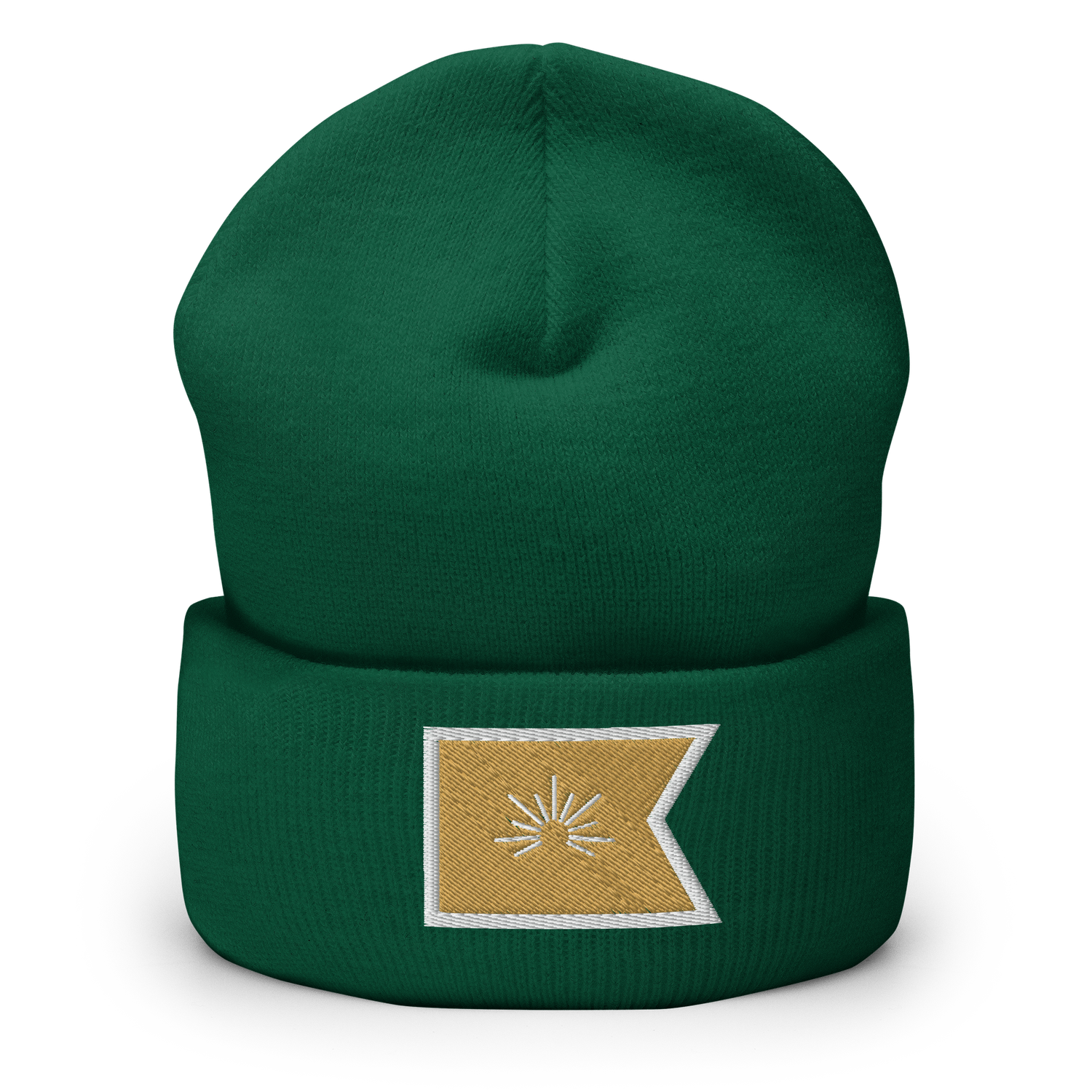 Sunrise Sailing Flag Beanie | Green &amp; Gold