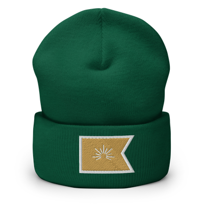 Sunrise Sailing Flag Beanie | Green & Gold